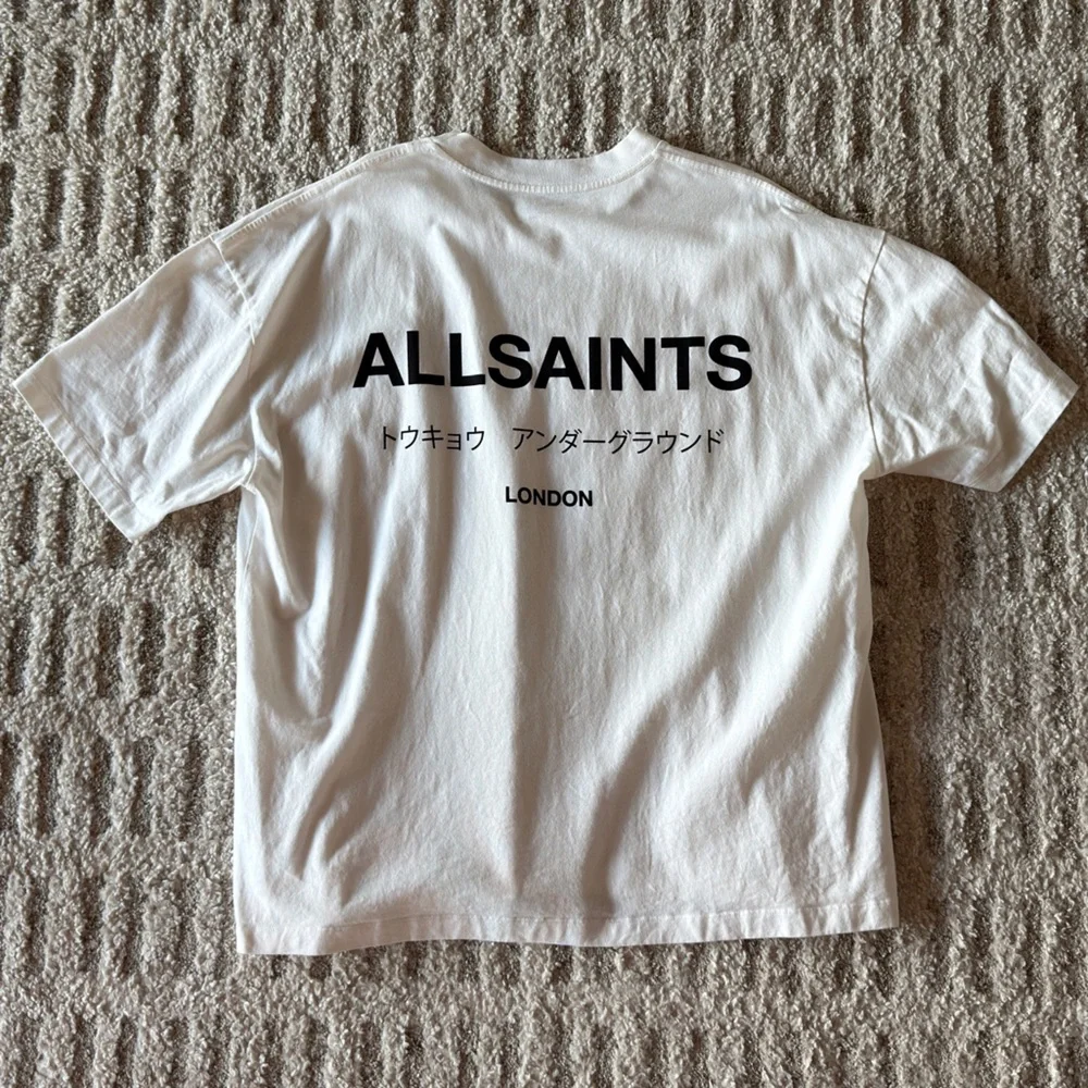 All Saints White Graphic Tee - Picture 3 of 4